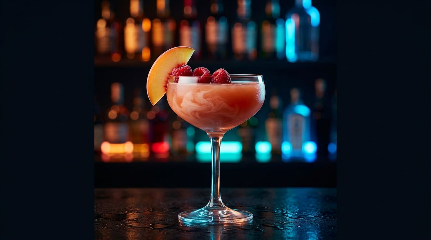 Peach Melba Mocktail