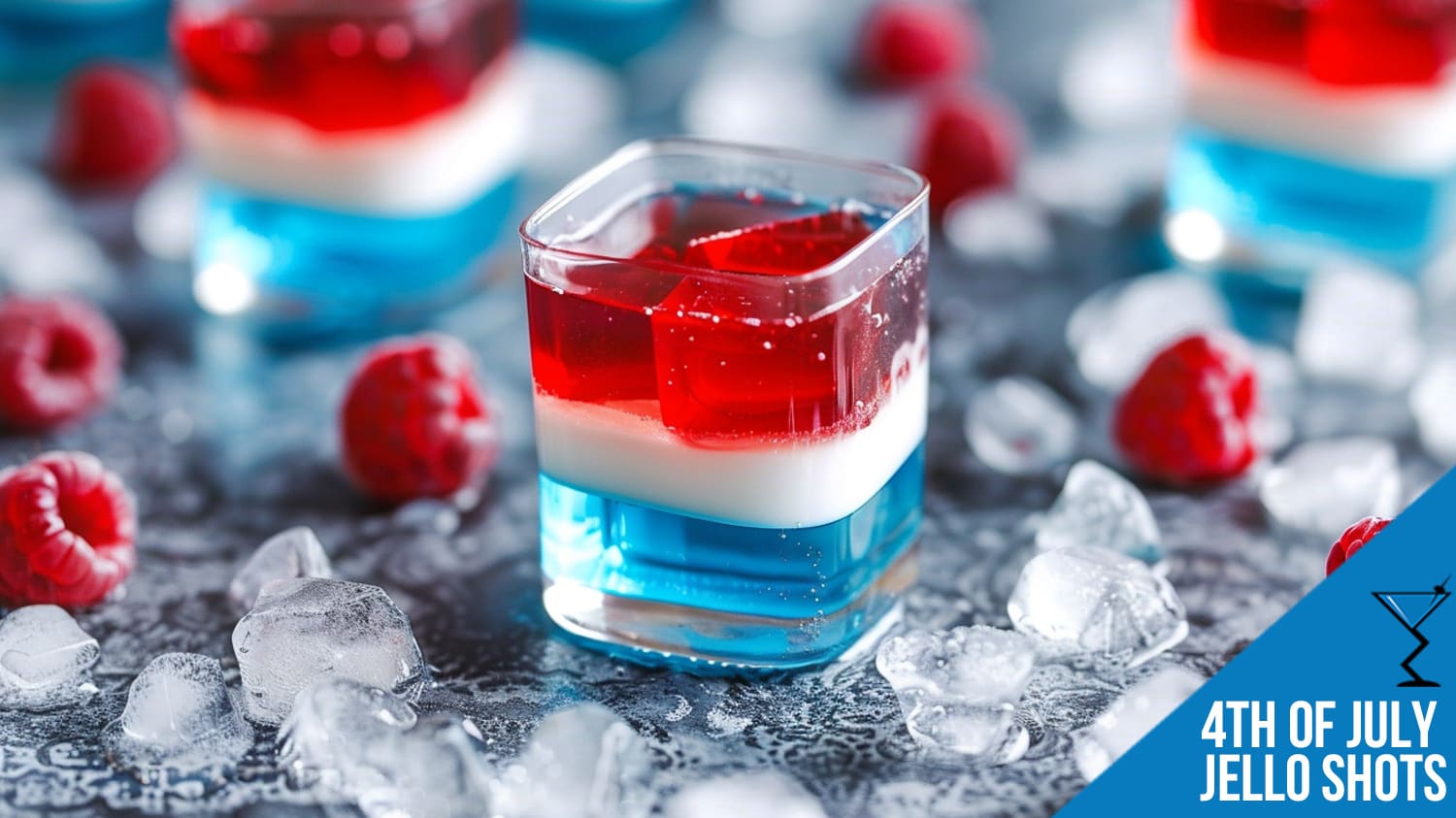4th of July Vodka Jello Shots