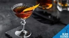 Black Feather Cocktail Recipe - Bold Brandy and Vermouth Mix