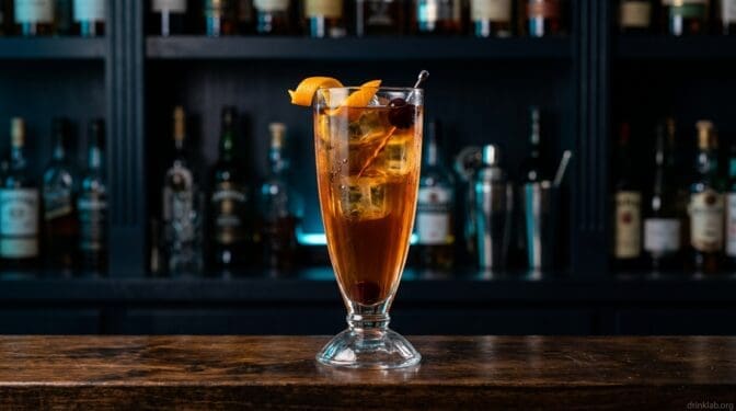 Fruit Shake cocktail in tall milkshake glass