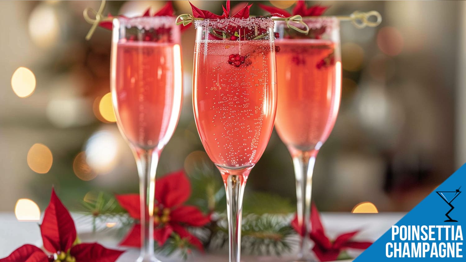 Poinsettia Champagne Cocktail
