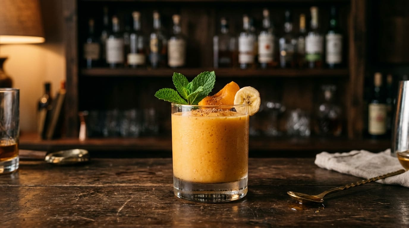 Banana and apricot smoothie